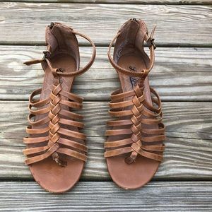 Lucky Brand Braided Strappy Flat Sandals 7.5